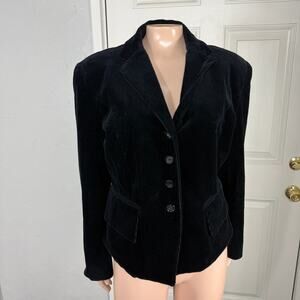 J. Peterman Women's Jacket 16 Corduroy Blazer Career Designer Cotton Button GG11